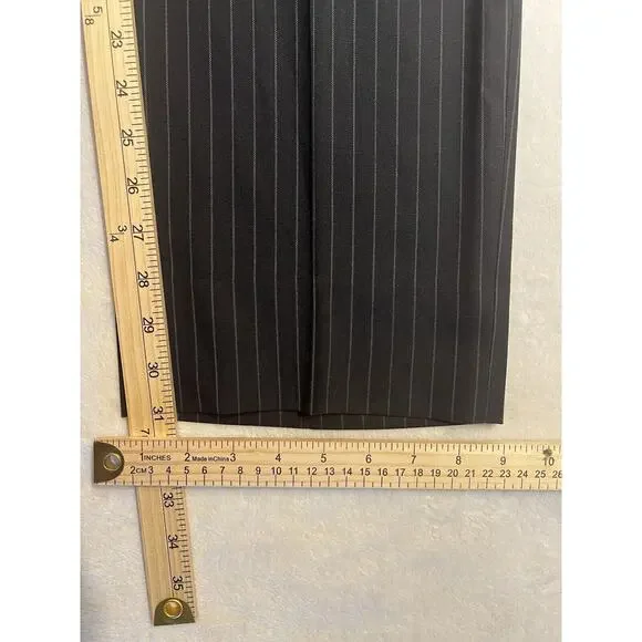 Peter Millar 40R 32W Dark Navy Blue Gray Pinstripe 2 Piece Suit Jacket Pants - Picture 15 of 16